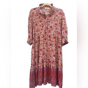 NATURAL LIFE XL Floral Rebecca Midi Dress